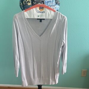 Banana Republic V-Neck Sweater - Light Gray